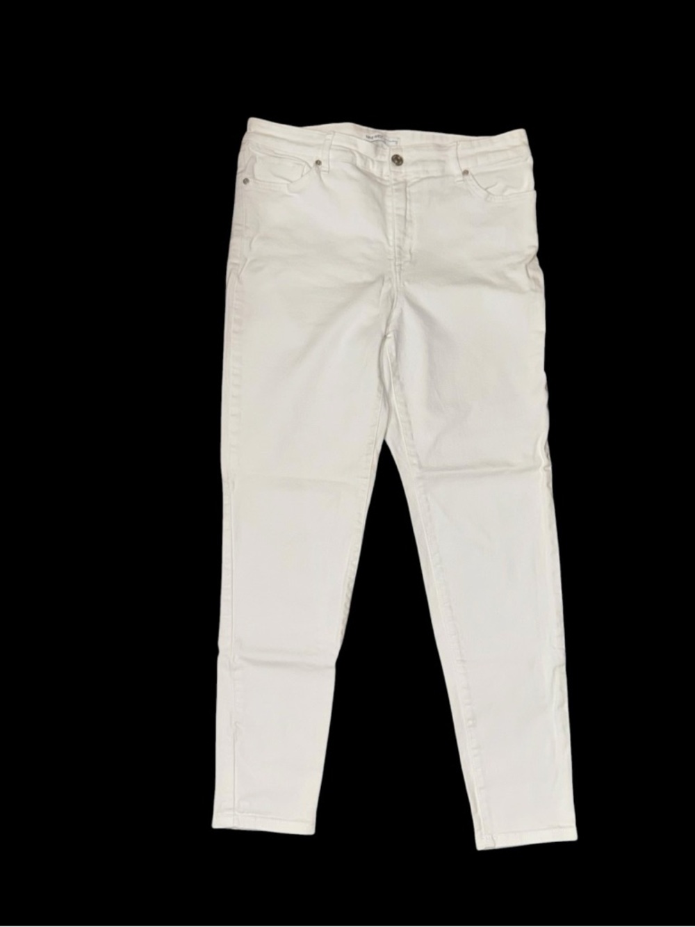Nine West White Skinny Jeans Women’s Size 10 Stretch Mid Rise Clean Fit